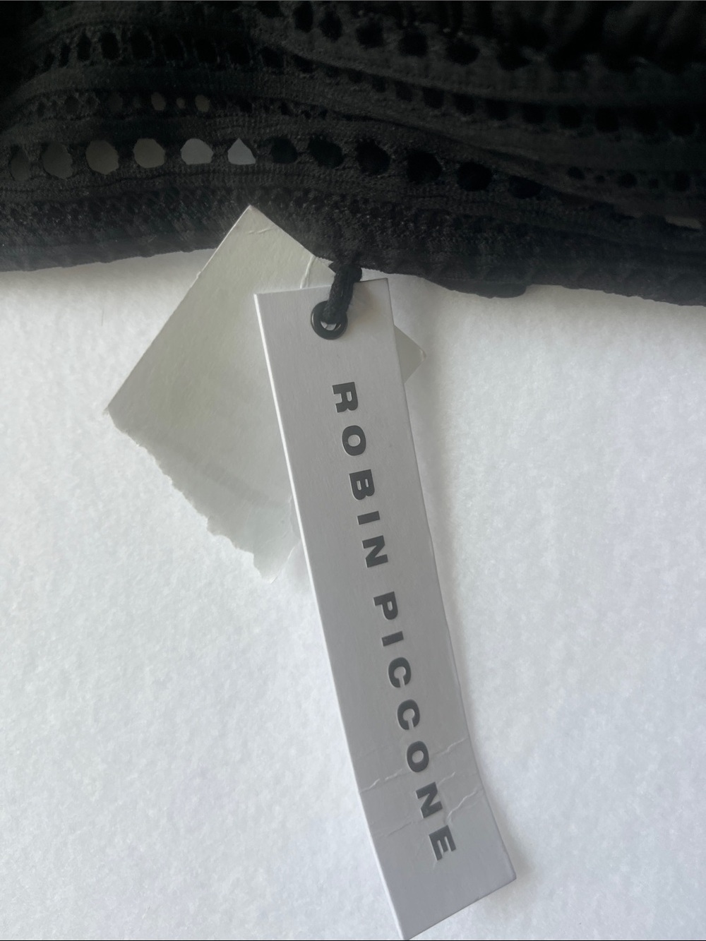 Robin Piccone Black Textured Halter Bikini Top - Picture 2 of 5